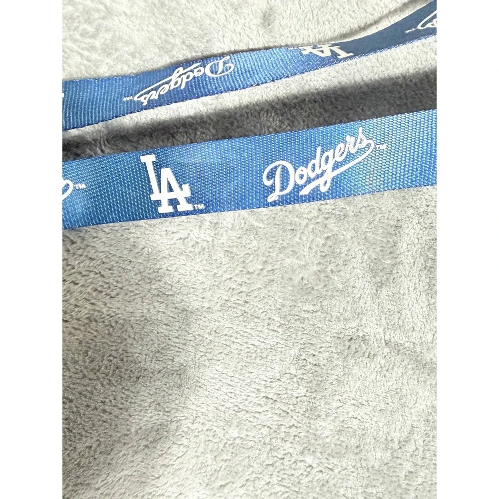 Dodgers Lanyard MLB Baseball Blue White Detachable Clip Keychain ID Holder